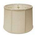 Homeroots 15 in. Throwback Drum Linen Lampshade, Off White &Vanilla 469753